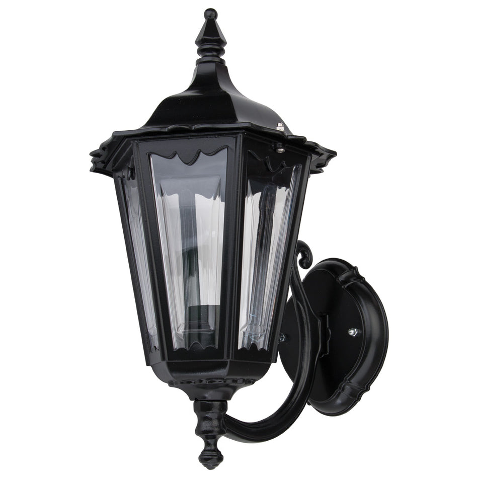 GT-1073 Chester Upward Wall Light - Powder Coated Finish / B22 - Black