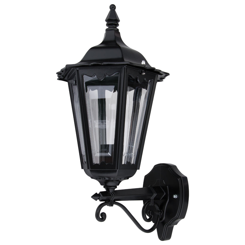 GT-131 Chester Upward Wall Light - Powder Coated Finish / B22 - Black