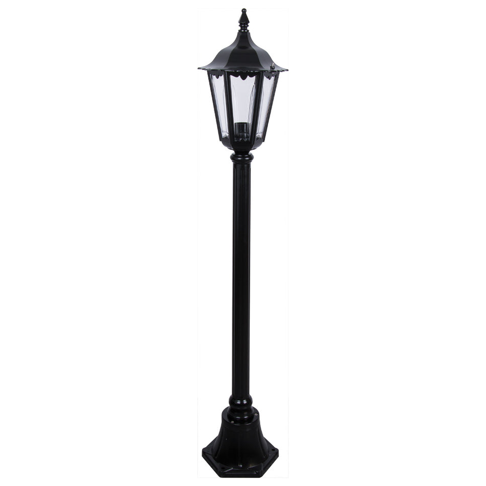 GT-134 Chester Single Head Short Post Light - Powder Coated Finish / B22 - Black