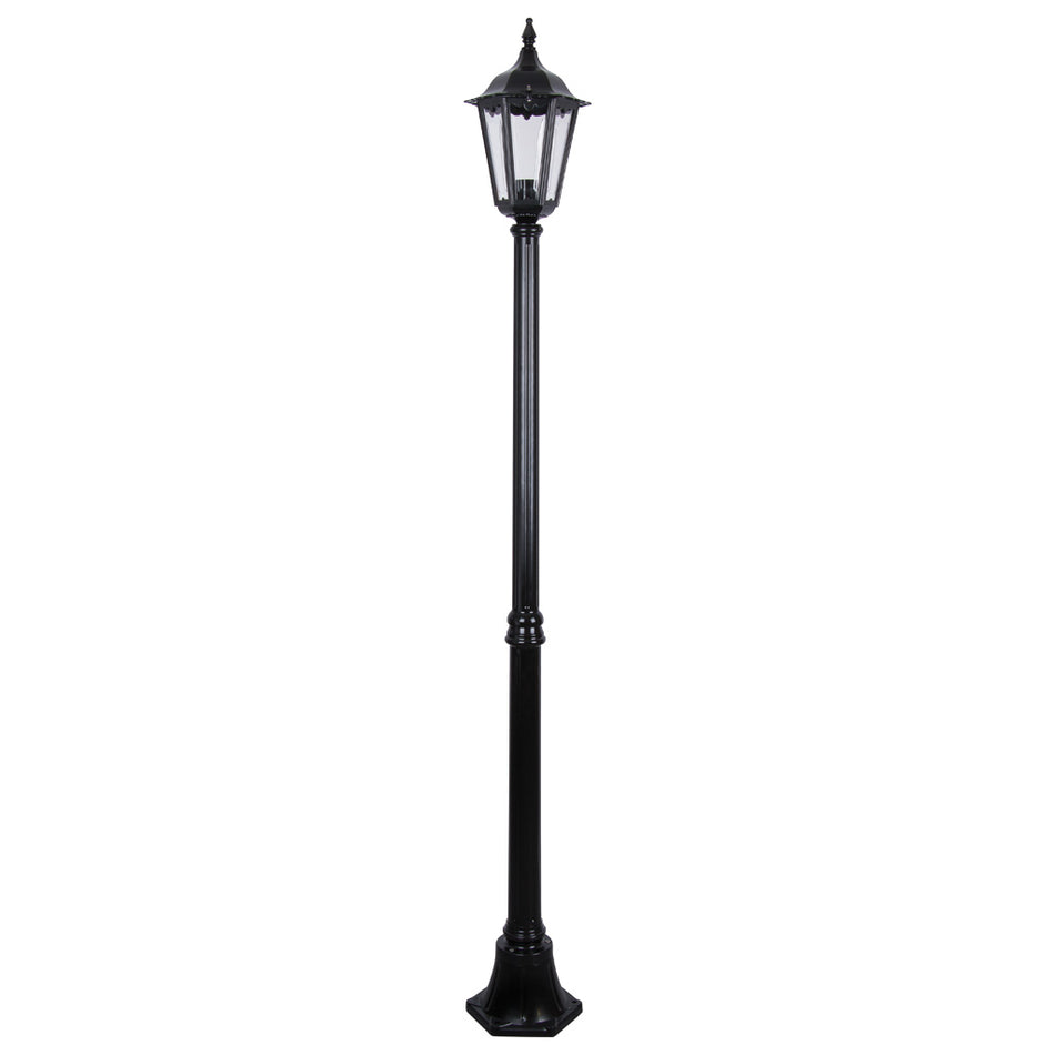 GT-136 Chester 1 Light Short Post Light - Powder Coated Finish / B22 - Black