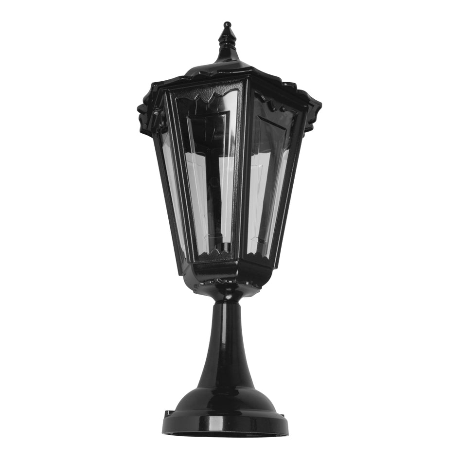 GT-163 Chester Large Pillar Mount Light - Powder Coated Finish / B22 - Black