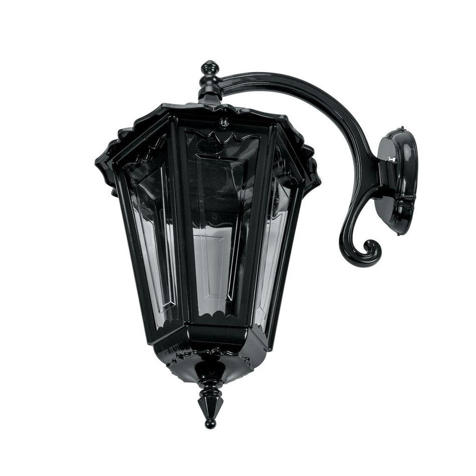 GT-172 Chester Large - Curved Arm Large Downward Wall Light - Black