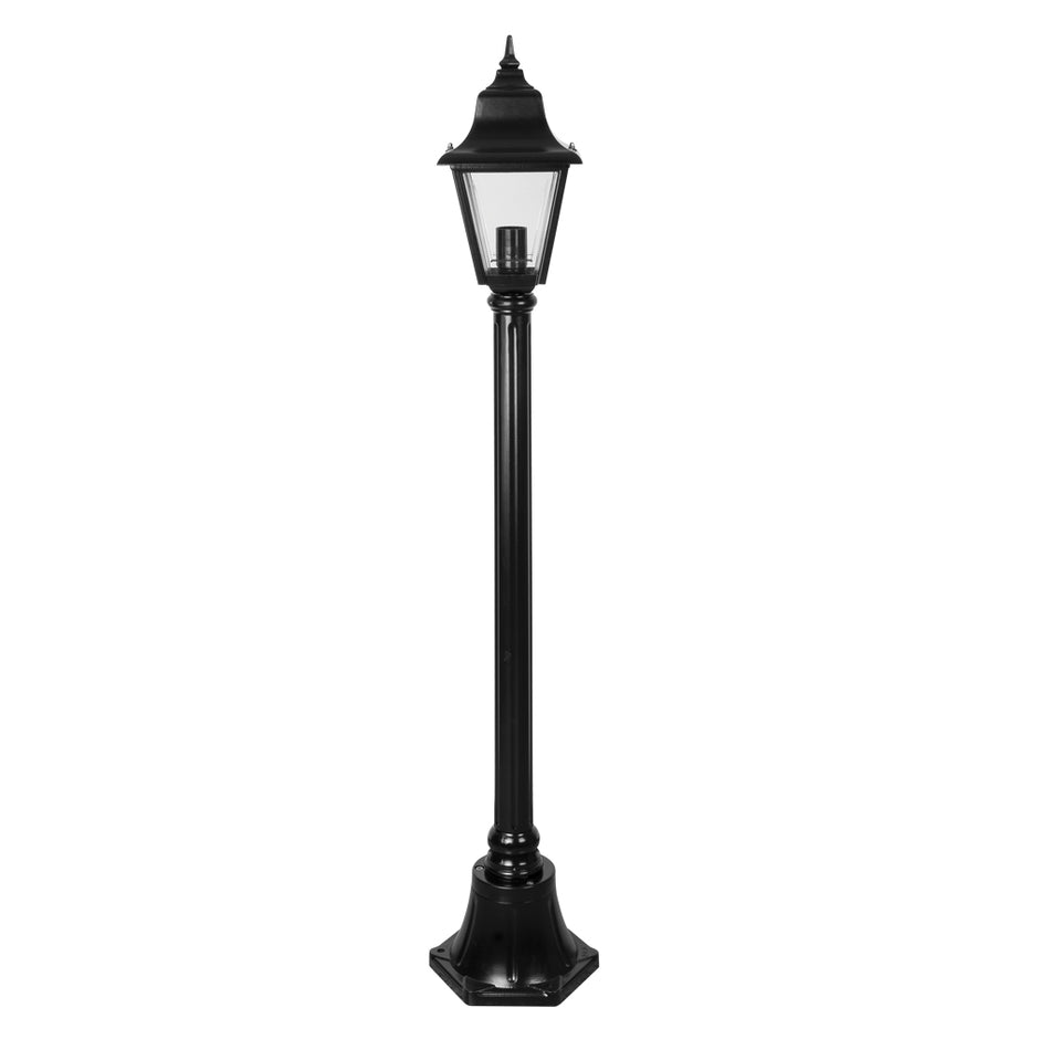 GT-234 Paris Single Head Short Post Light - Powder Coated Finish / B22 - Black
