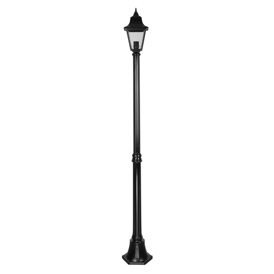 GT-236 Paris Single Head Medium Post Light - Powder Coated Finish / B22 - Black
