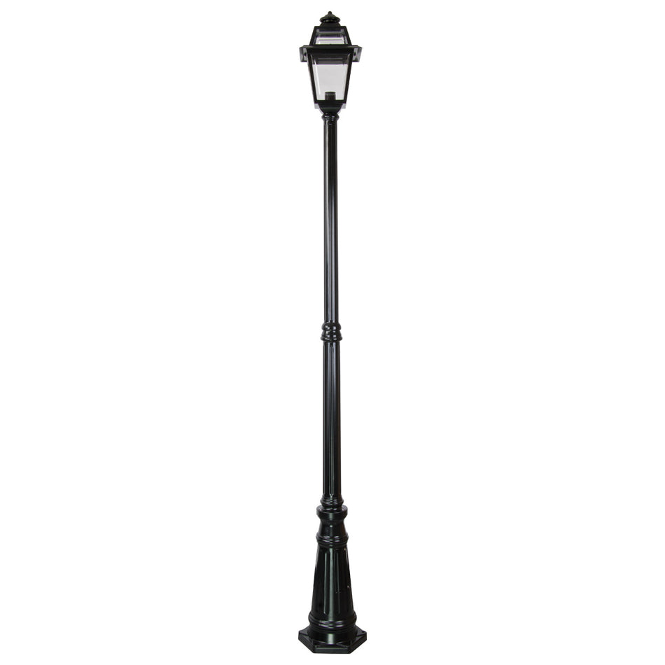 GT-278 Avignon Single Head Tall Post Light - Powder Coated Finish / B22 - Black