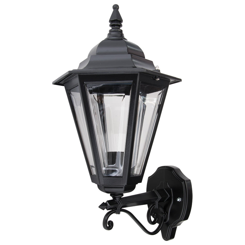 GT-421 Turin Upward Wall Light - Powder Coated Finish / B22 - Black