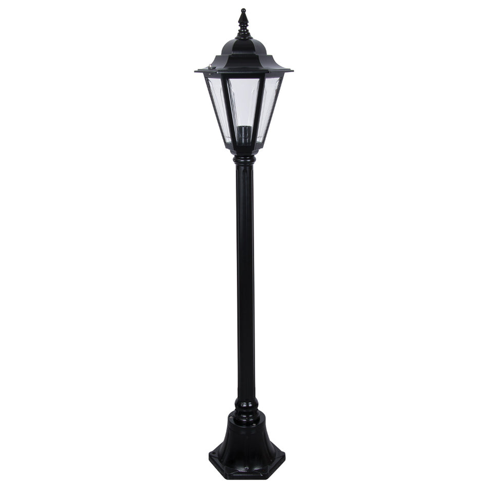 GT-424 Turin Single Head Small Post Light - Powder Coated Finish / B22 - Black