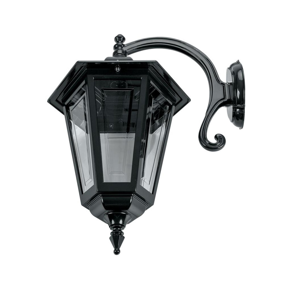 GT-492 Turin Large - Curved Arm Large Downward Wall Light - Black