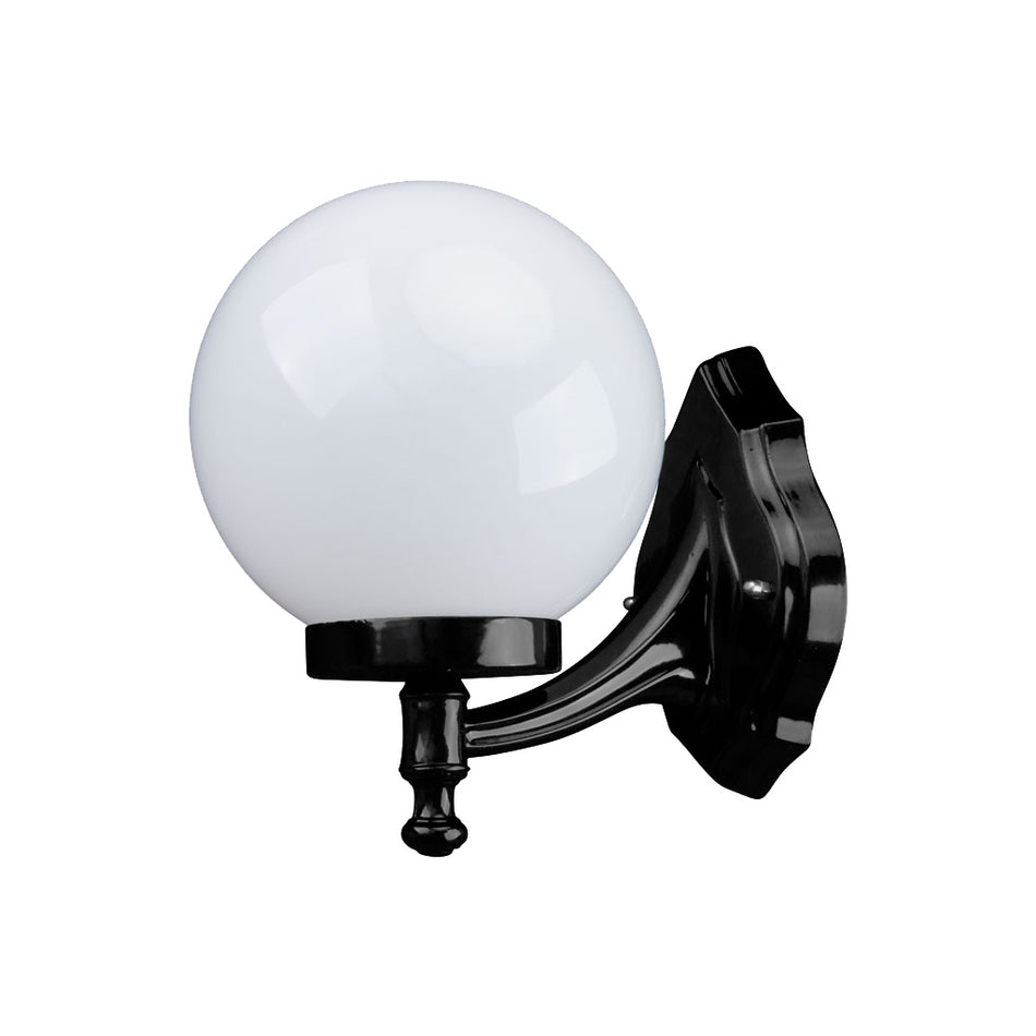 GT-502 Siena 20cm Sphere Wall Bracket - Powder Coated Finish / E27 - Black