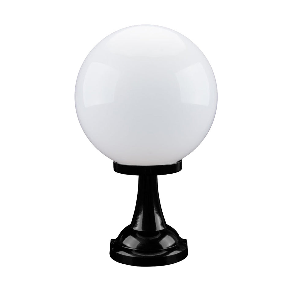 GT-504 Siena 30cm Sphere Pillar Mount - Powder Coated Finish / E27 - Black