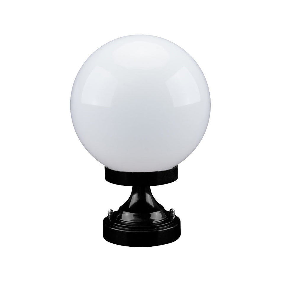 GT-530 Siena 20cm Sphere CTC Pillar Mount - Powder Coated Finish / E27 - Black