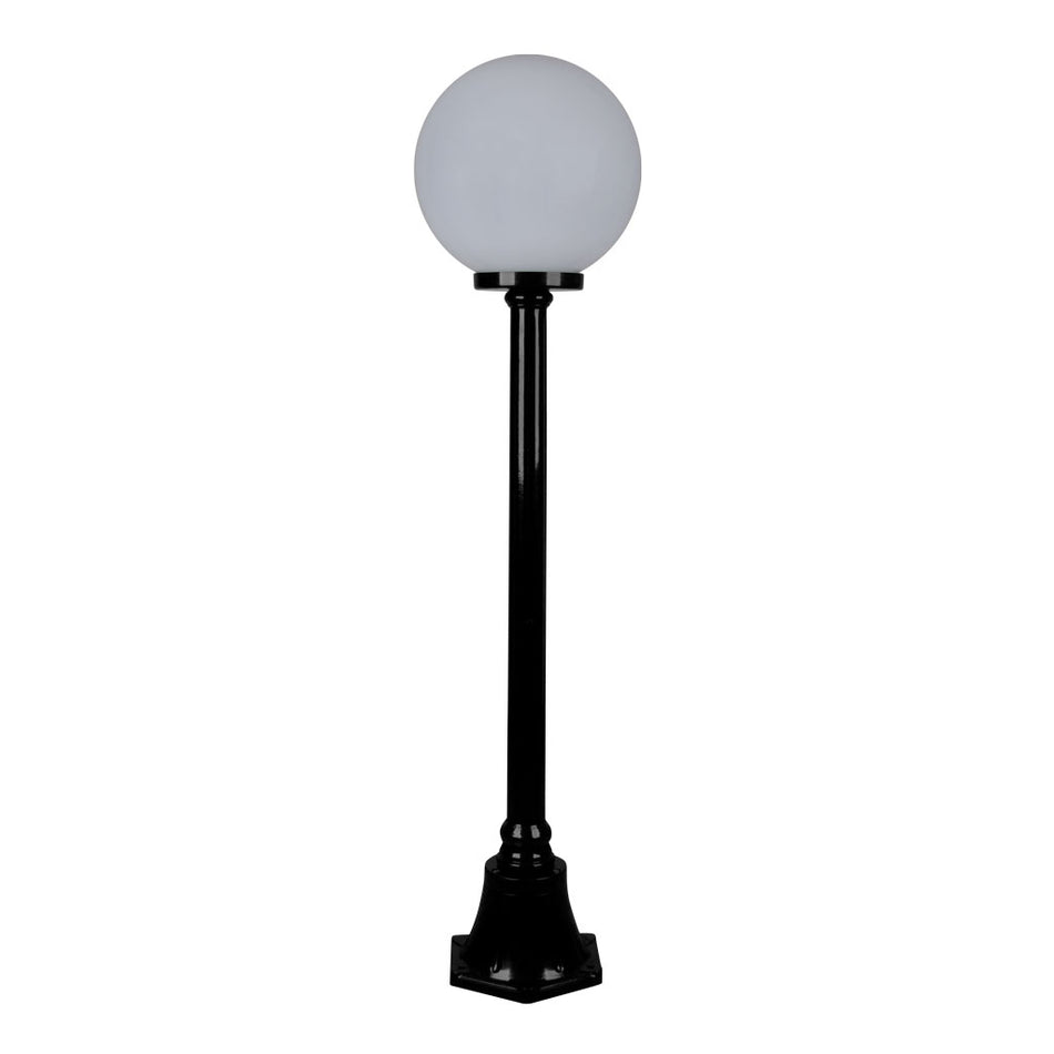 GT-554 Siena 30cm Sphere Short Post - Powder Coated Finish / E27 - Black