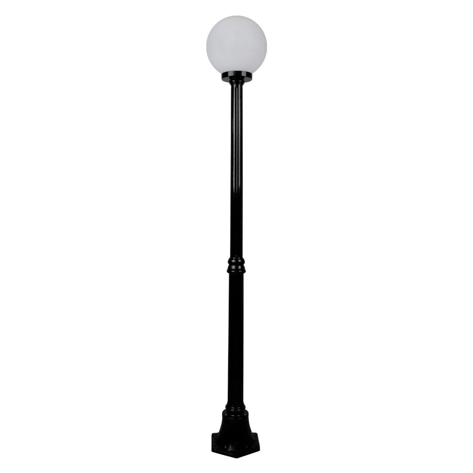 GT-555 Siena 25cm Sphere Medium Post - Powder Coated Finish / E27 - Black
