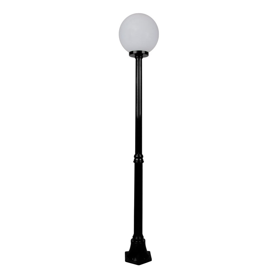 GT-556 Siena 30cm Sphere Medium Post - Powder Coated Finish / E27 - Black