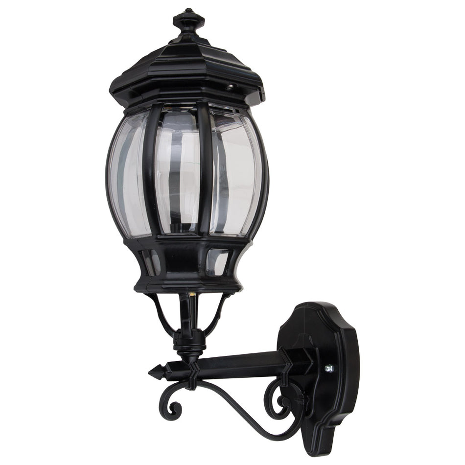 GT-671 Vienna Upward Wall Light - Powder Coated Finish / B22 - Black