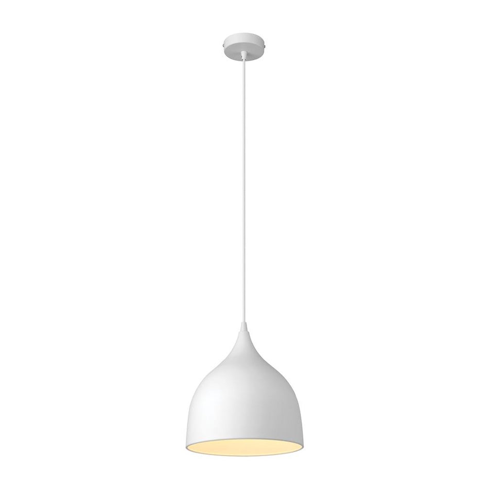 JADE-220 Jade 220MM E27 240V Metal Pendant - White