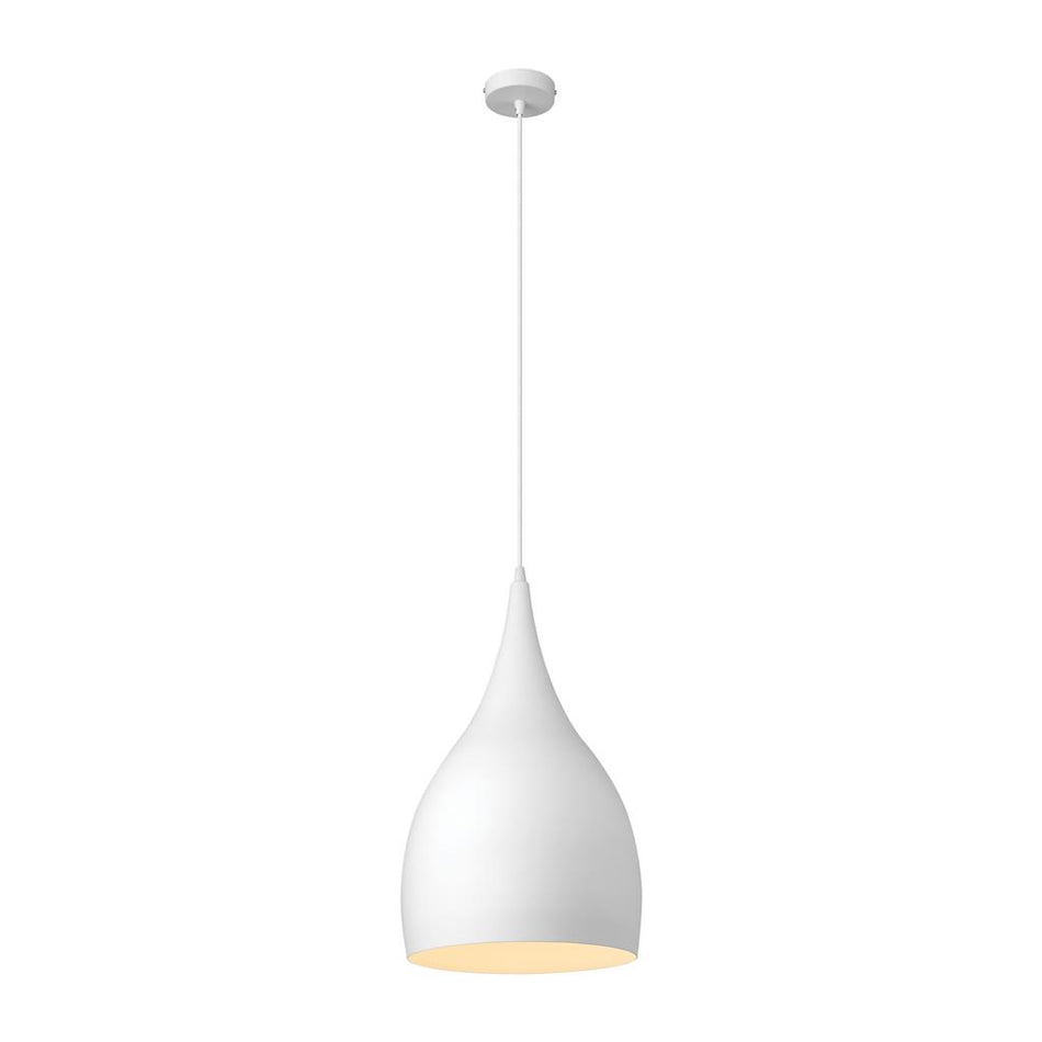JADE-240 Jade 240MM E27 240V Metal Pendant - White