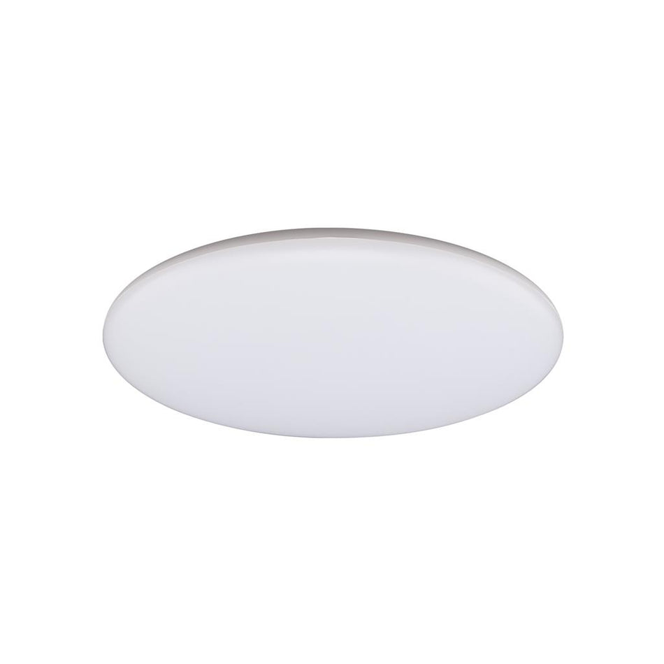 MONDO-300 Round Tricolour 20W 300MM Slimline LED Dimmable IP44 Oyster Light - White