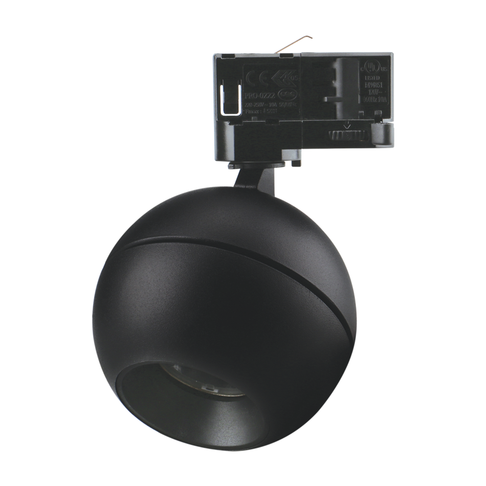 MOON 6/9W 240V TRIO TRACK LIGHT HEAD SPOT - Black