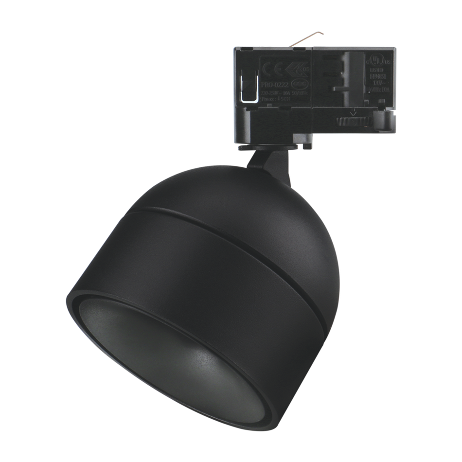 MOON 6/9W 240V TRIO TRACK LIGHT HEAD TUBE - Black
