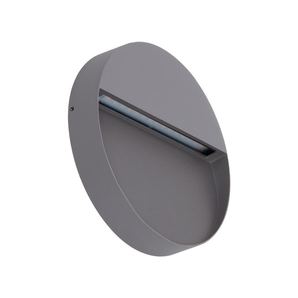 ZEKE-9- 9W Round LED Wall Light 240v - Silver